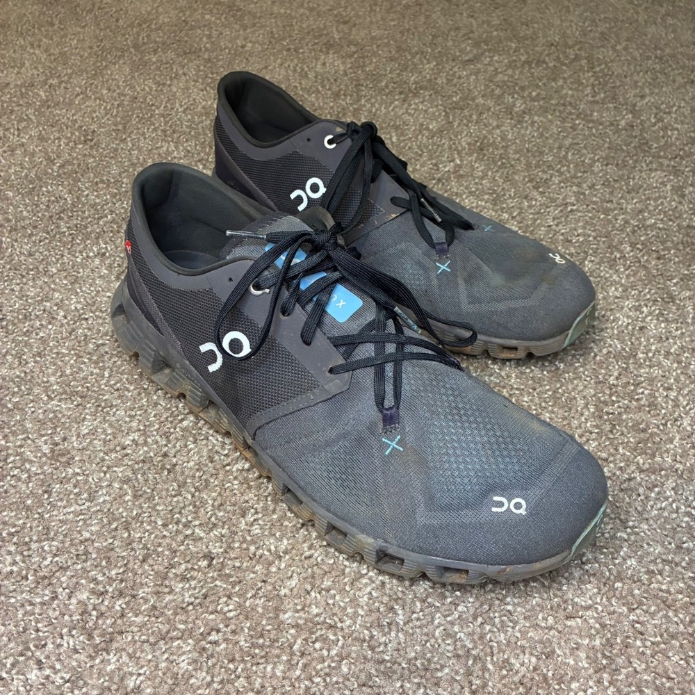 On Cloud X 3 Running Shoes Mens 14 Gray Sneakers Road Stability Workout 60.98703
